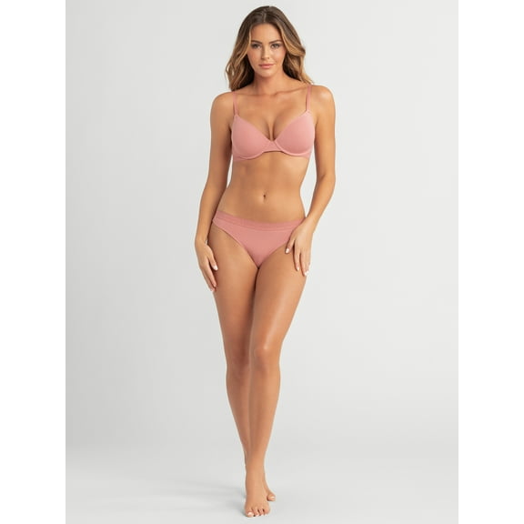 Jessica Simpson Women's Shadow Stripe Thong, 2-Pack, Size S-XXXL