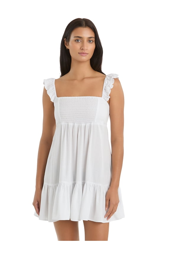 Women's Smocked Cover-Up Dress, Sizes XS-2XL