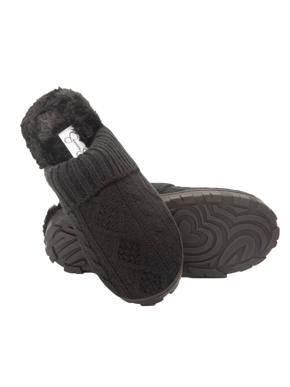Women's Soft Cable Knit Slippers With Indoor/Outdoor Sole
