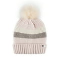 thumbnail image 1 of Jessica Simpson Women's Striped Faux Fur Pom Beanie Hat, 1 of 5