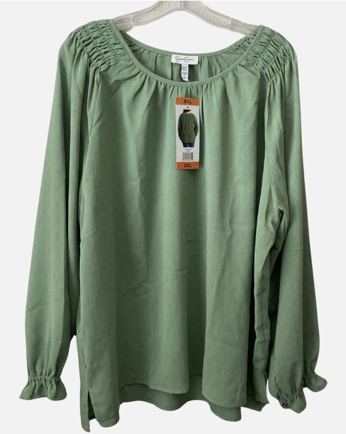 Jessica Simpson Women's Textured Blouse Long Sleeves Pullover