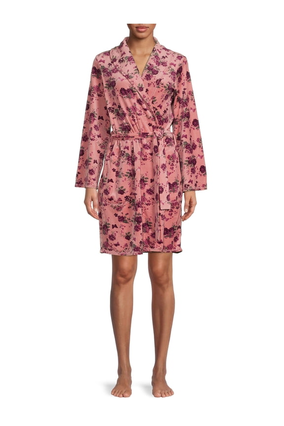 Women’s Velour Robe, Sizes S-L