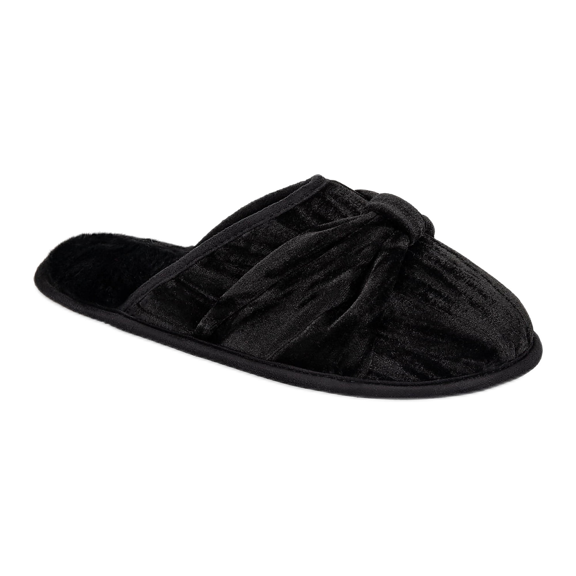 Jessica Simpson Velour Twisted Knot Slide-On Scuff Slipper