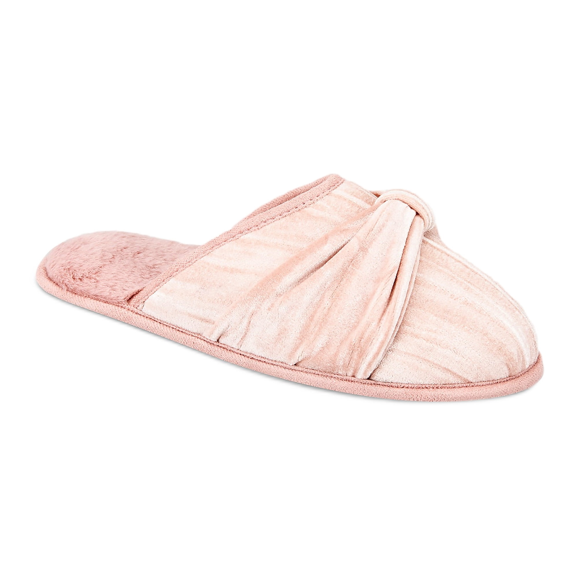 Jessica Simpson Velour Twisted Knot Slide-On Scuff Slipper