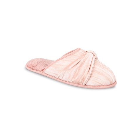 Velour Twisted Knot Slide-On Scuff Slipper