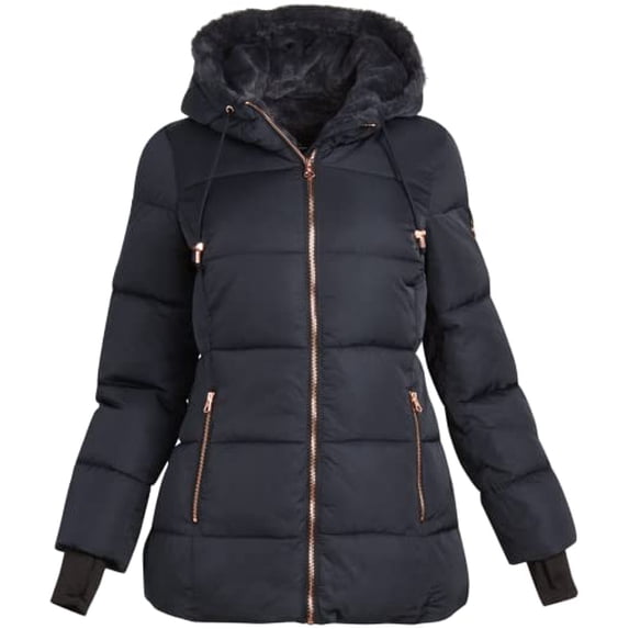 Jessica Simpson Women's Winter Jacket – Sherpa Lined Puffer Parka Windbreaker Coat (S-XL