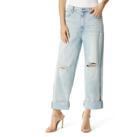 Jessica Simpson Women's and Women's Plus Zinnia Boyfriend Jeans, 25" Inseam, Sizes 2-24