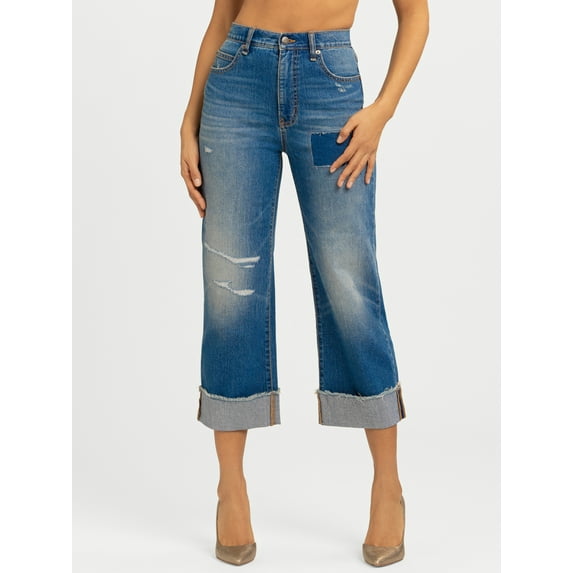 Jessica Simpson Women's and Women’s Plus Zinnia Boyfriend Jeans, 25" Inseam, Sizes 2-24