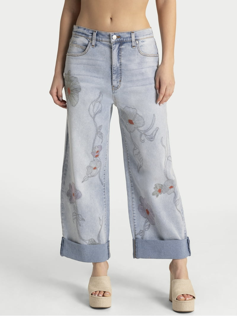 JESS  Jessica Simpson Women's Plus Zinnia Boyfriend Jeans Mid Rise