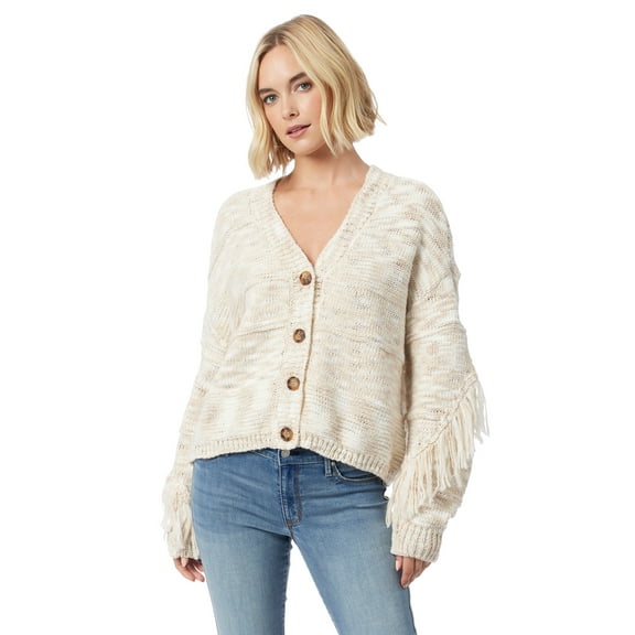 Jessica Simpson Women's and Women's Plus Aamina Fringe Cardigan Sweater, Sizes XS-4X
