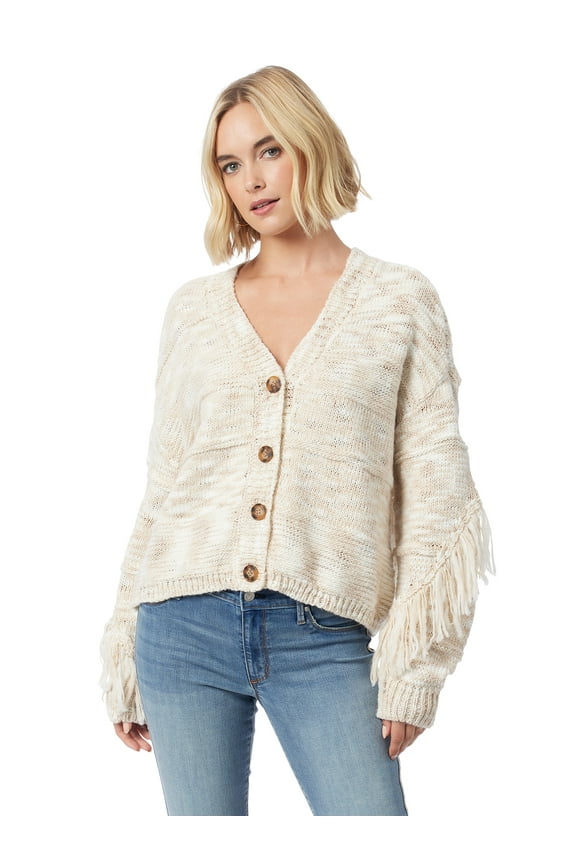 Women's and Women's Plus Aamina Fringe Cardigan Sweater, Sizes XS-4X
