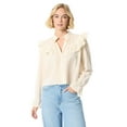 thumbnail image 1 of Jessica Simpson Women's and Women's Plus Arista Ruffle Long Sleeve Shirt, Sizes XS-5X, 1 of 6
