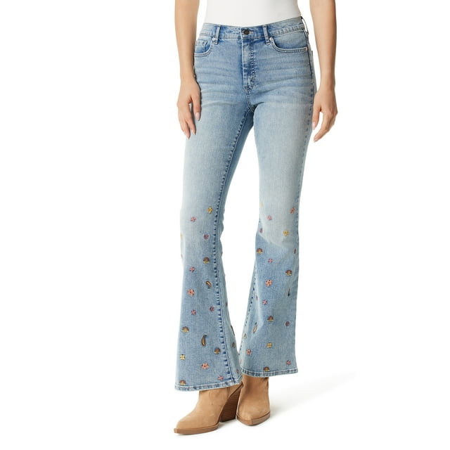 Jessica Simpson Women's and Women's Plus Daisy Fitted Flare Jeans, Sizes 2-26W