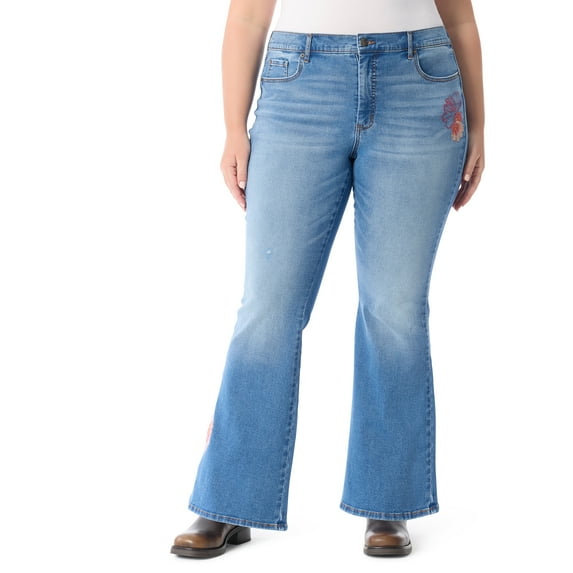 Jessica Simpson Women's and Women's Plus Daisy Fitted Flare Jeans, Sizes 2-26W