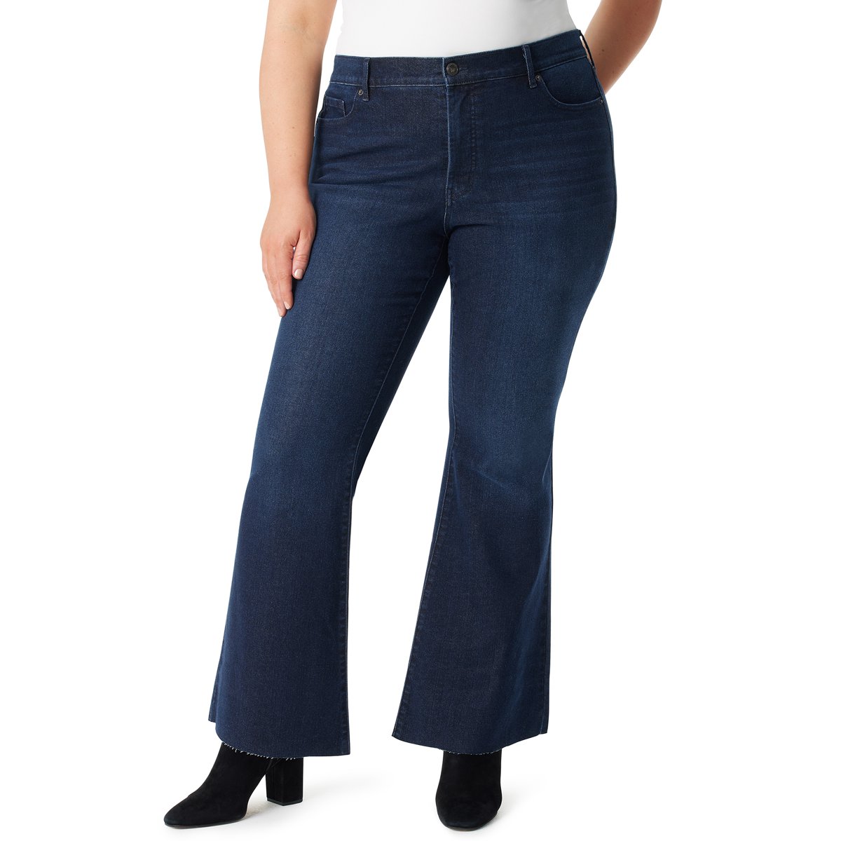 Women's and Women's Plus Daisy Fitted Flare Jeans, 30.5", 32.5", and 34.5" Inseams, Sizes 2-26W
