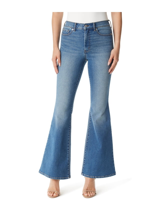 Women's and Women's Plus Daisy Fitted Flare Jeans, 30.5", 32.5", and 34.5" Inseams, Sizes 2-26W