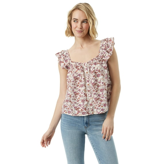 Jessica Simpson Women's and Women's Plus Flutter Sleeve Top