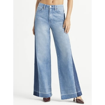 Jessica Simpson Women's and Women's Plus Freesia Wide Leg Jeans, 32" Inseam,Sizes 2-24W