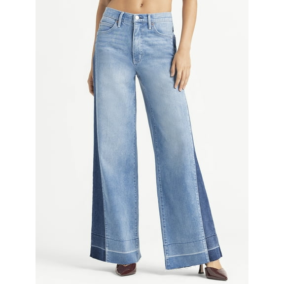 Jessica Simpson Women's and Women's Plus Freesia Wide Leg Jeans, 30", 32", and 34" Inseams, Sizes 2-24W