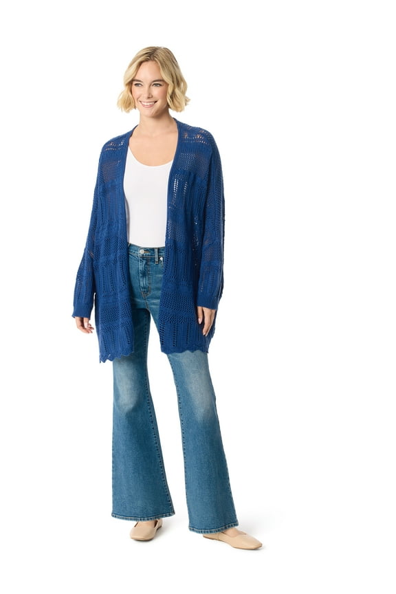 Women's and Women's Plus Kayla Long Cardigan, Sizes S/M-3X/4X