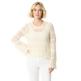 thumbnail image 1 of Jessica Simpson Women's and Women's Plus Pointelle Pullover, Sizes XS-5X, 1 of 5