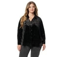 thumbnail image 1 of Jessica Simpson Women's and Women's Plus Romy Velvet Shacket, Sizes XS-4X, 1 of 5