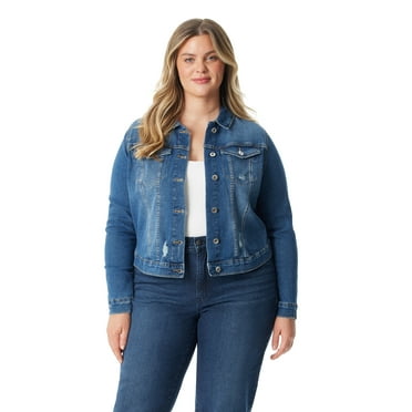 Jessica Simpson Women's and Women's Plus Uptown Denim Jacket, Sizes XS-4X