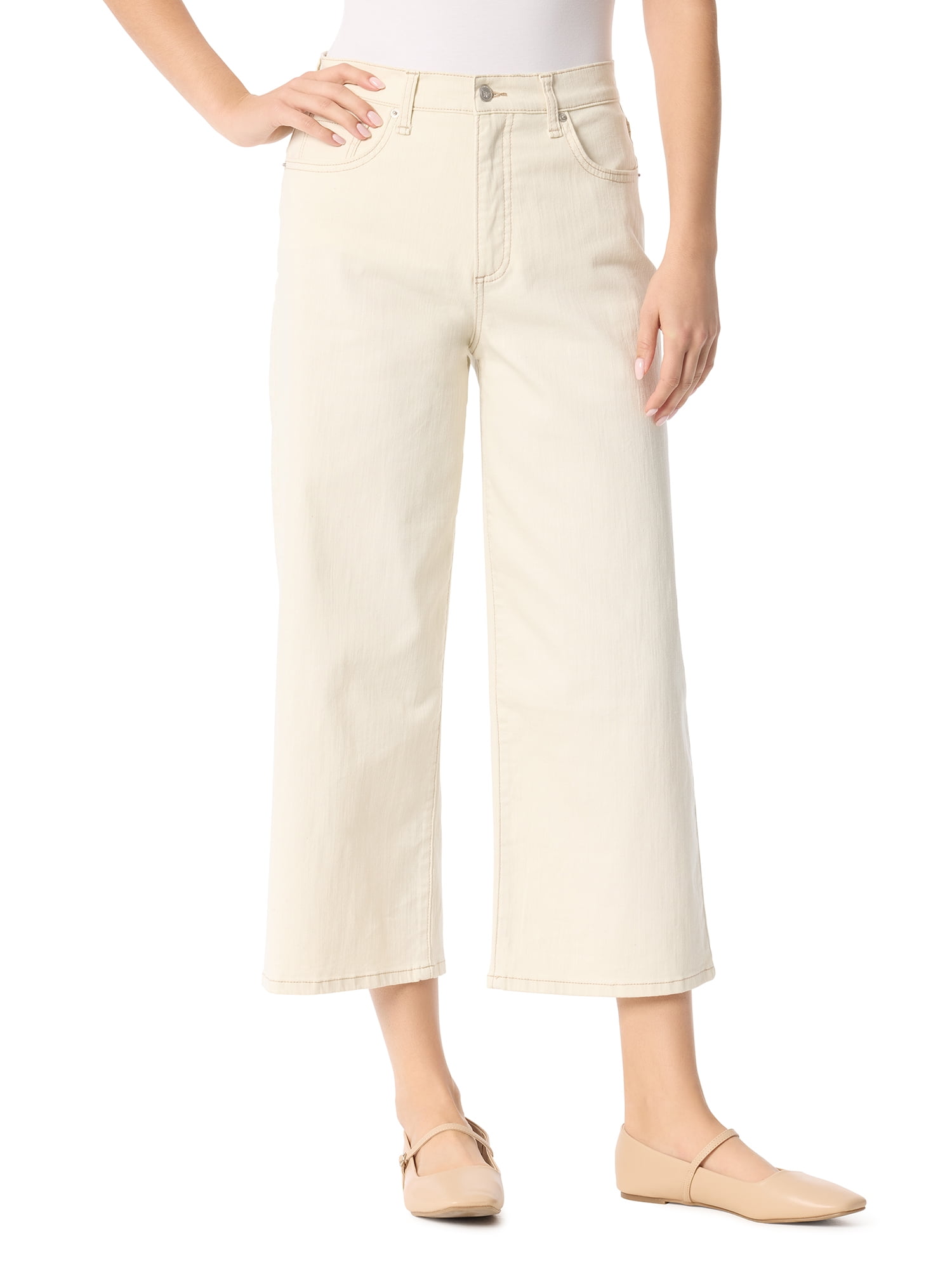 Jessica Simpson Women's and Women's Plus Wide Leg Crop Jeans, Sizes 2-26W