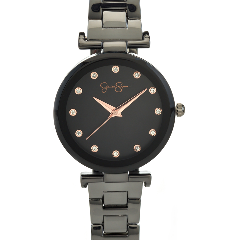 Jessica Simpson Womens 36mm Gunmetal Tone Mettalized Bezel  display picture 3
