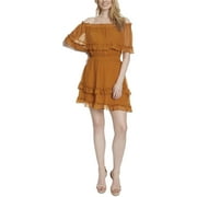 Jessica Simpson Womens Amaya Off-The-Shoulder Short Mini Dress