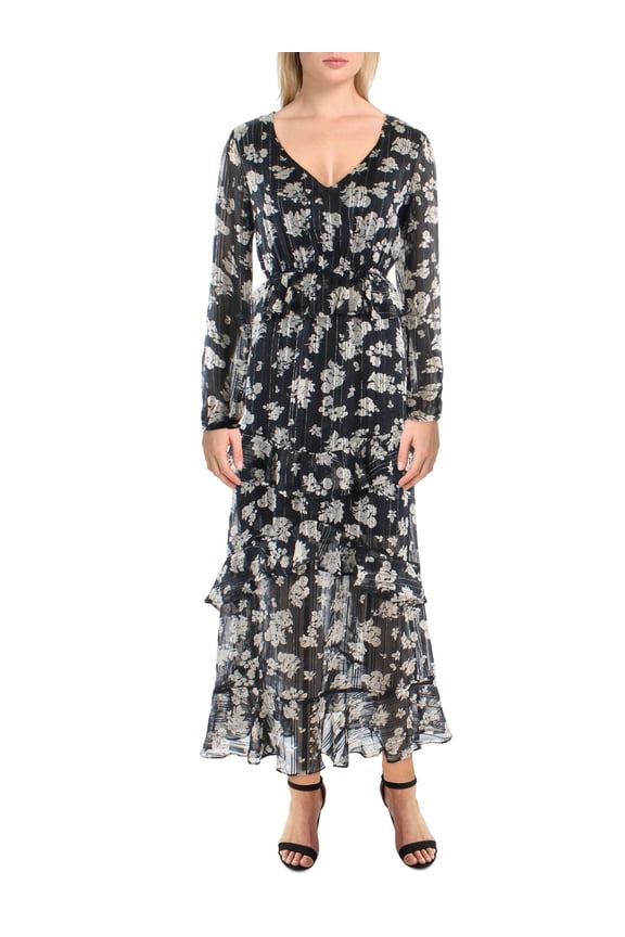 Womens Baianca Metallic Long Maxi Dress