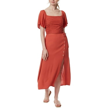Jessica Simpson Womens Brinne Ruched Cropped Pullover Top