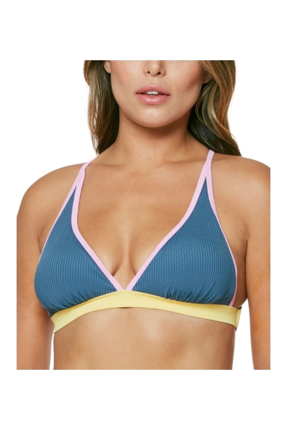 Chop & Change X-Back Full-Support Triangle Bra Bikini Top Navy Blue/Sol S