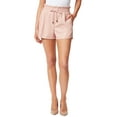 thumbnail image 1 of Jessica Simpson Womens Elizabeth Faux Leather Drawstring Shorts Misty Pink S, 1 of 1