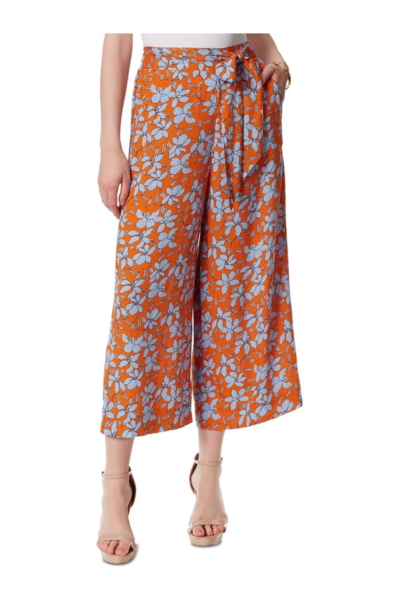 Womens Koney Tie-Waist Floral Wide Leg Pants