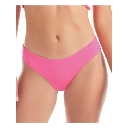 Jessica Simpson Womens Metallic Hipster Swim Bottom Separates Pink XL