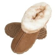 JESSICA SIMPSON Girls Microsuede Super Soft Bootie Slippers with Indoor Outdoor Sole