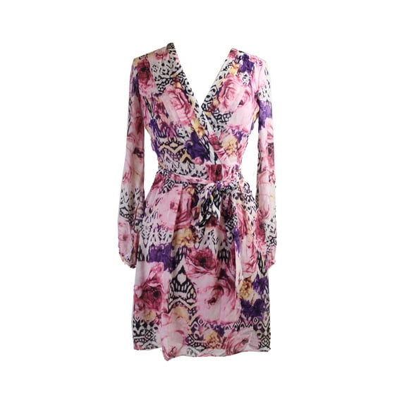 Jessica Simpson Womens Pink Multi Floral Print Dress 2