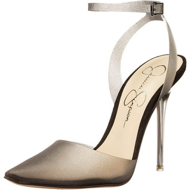 pirrie high heel in clear yellow & blue