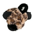 thumbnail image 1 of Jessica Simpson Womens Plush Cross Band Plush Memory Foam Slide Slipper, 1 of 9