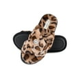 thumbnail image 1 of Jessica Simpson Womens Plush Cross Band Plush Memory Foam Slide Slipper, 1 of 9