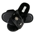 thumbnail image 1 of Jessica Simpson Womens Plush Cross Band Plush Memory Foam Slide Slipper, 1 of 9