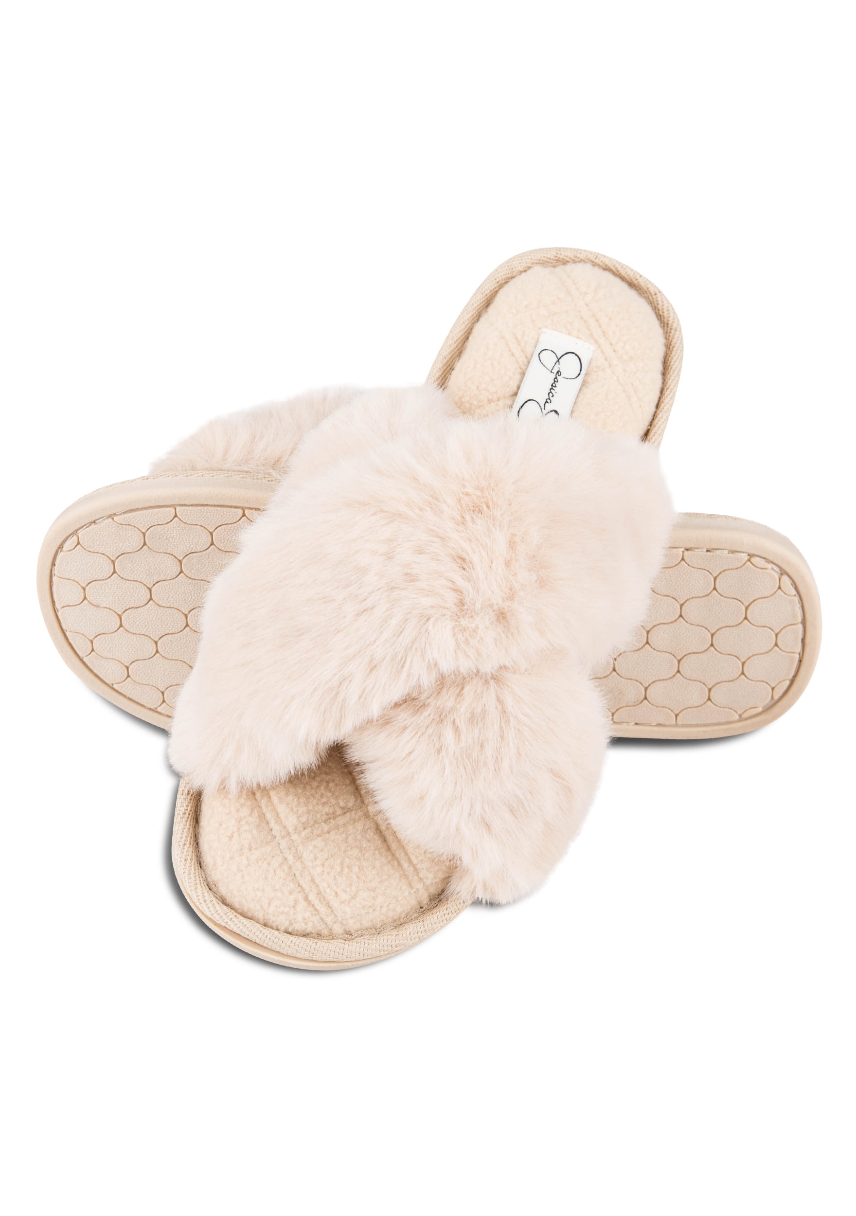 Women's jessica furry crossband slide online slipper