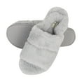 thumbnail image 1 of Jessica Simpson Womens Plush Faux Fur Fuzzy Slide on Open Toe With Elastic Backstrap, 1 of 9