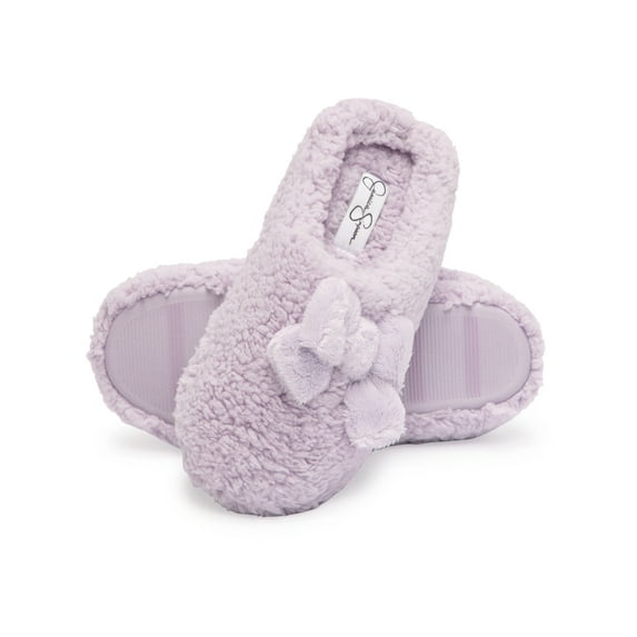Jessica Simpson Womens Plush Marshmallow Slide On House Slipper Clog with Memory Foam