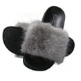 thumbnail image 1 of Jessica Simpson Womens Plush Slide On Open Toe Slipper with Memory Foam, 1 of 9