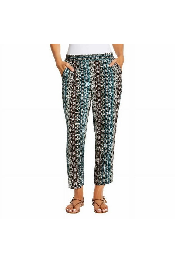 Womens Printed Pull-on Pants Size X-Small