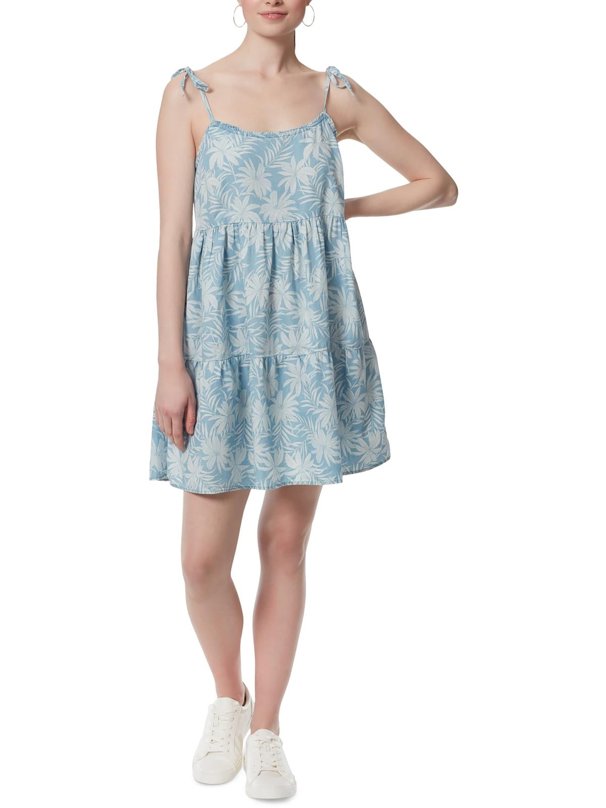 jessica simpson blue floral dress JS Jessica Simpson Denim Dress in Alderwood main image 1