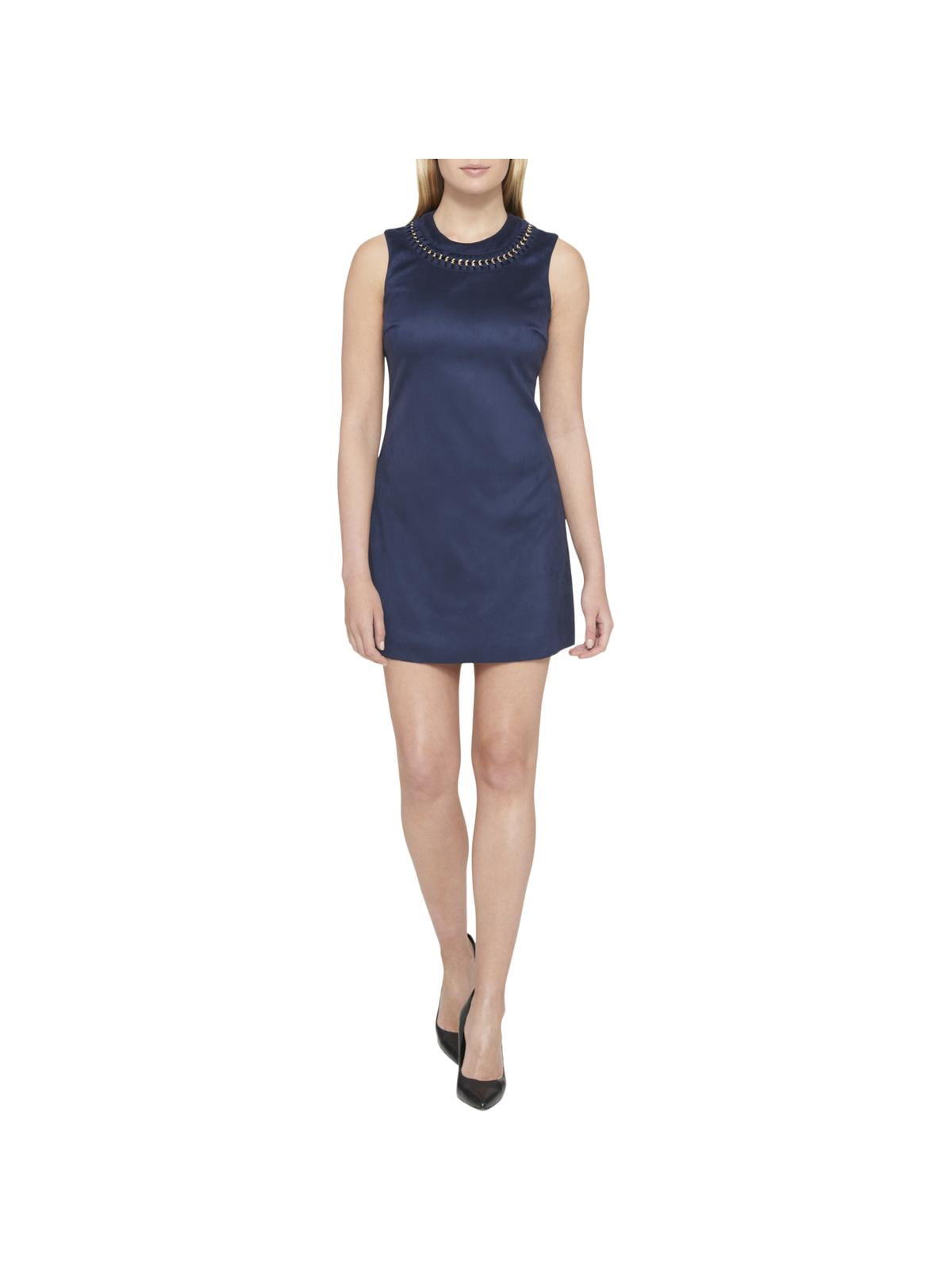 open lace back dress Nelly Navy Sequin Party Mini Dress - US 14