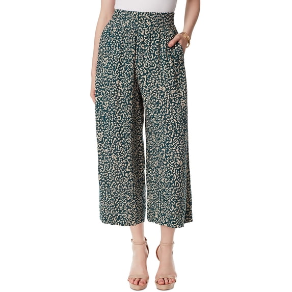 Jessica Simpson Womens Smocked Knit Wide Leg Pants